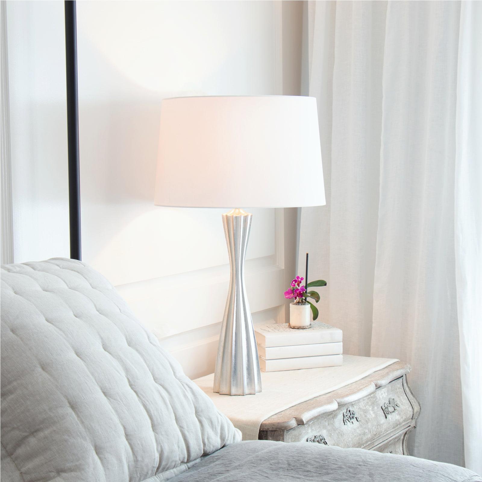 Naomi Resin Table Lamp (Silver Leaf) | Regina Andrew Detroit